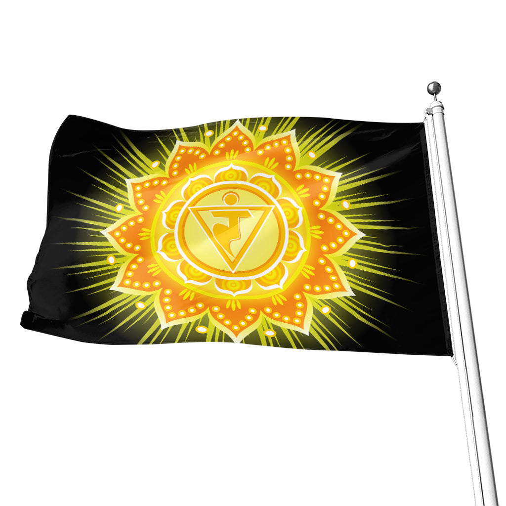 Manipura Chakra Mandala Print Flag
