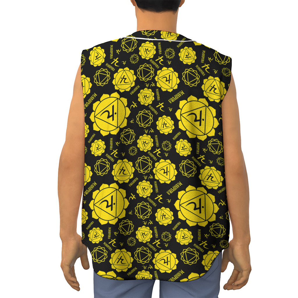 Manipura Chakra Pattern Print Sleeveless Baseball Jersey