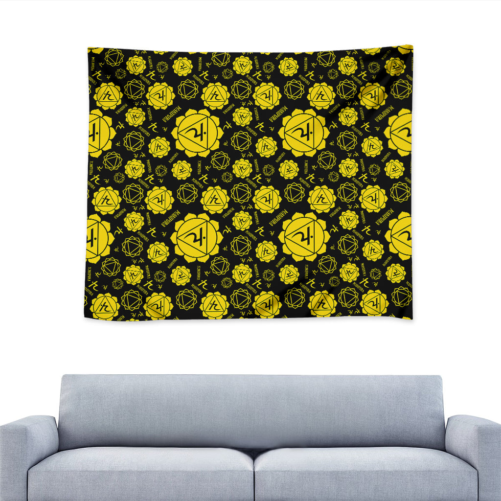 Manipura Chakra Pattern Print Tapestry