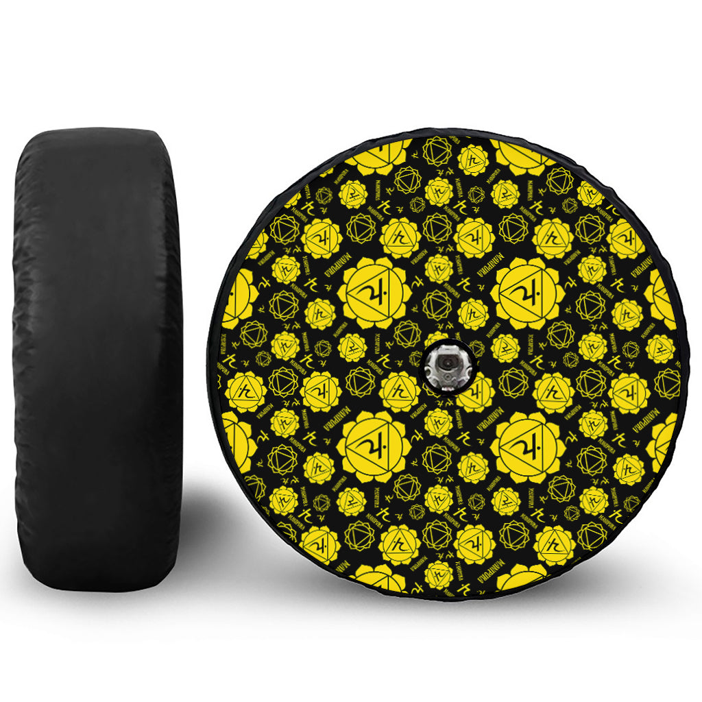 Manipura Chakra Pattern Print Tire Cover With Camera Hole