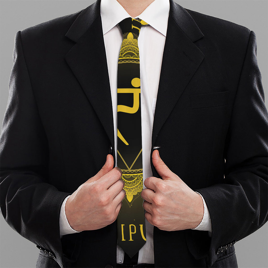 Manipura Chakra Symbol Print Necktie