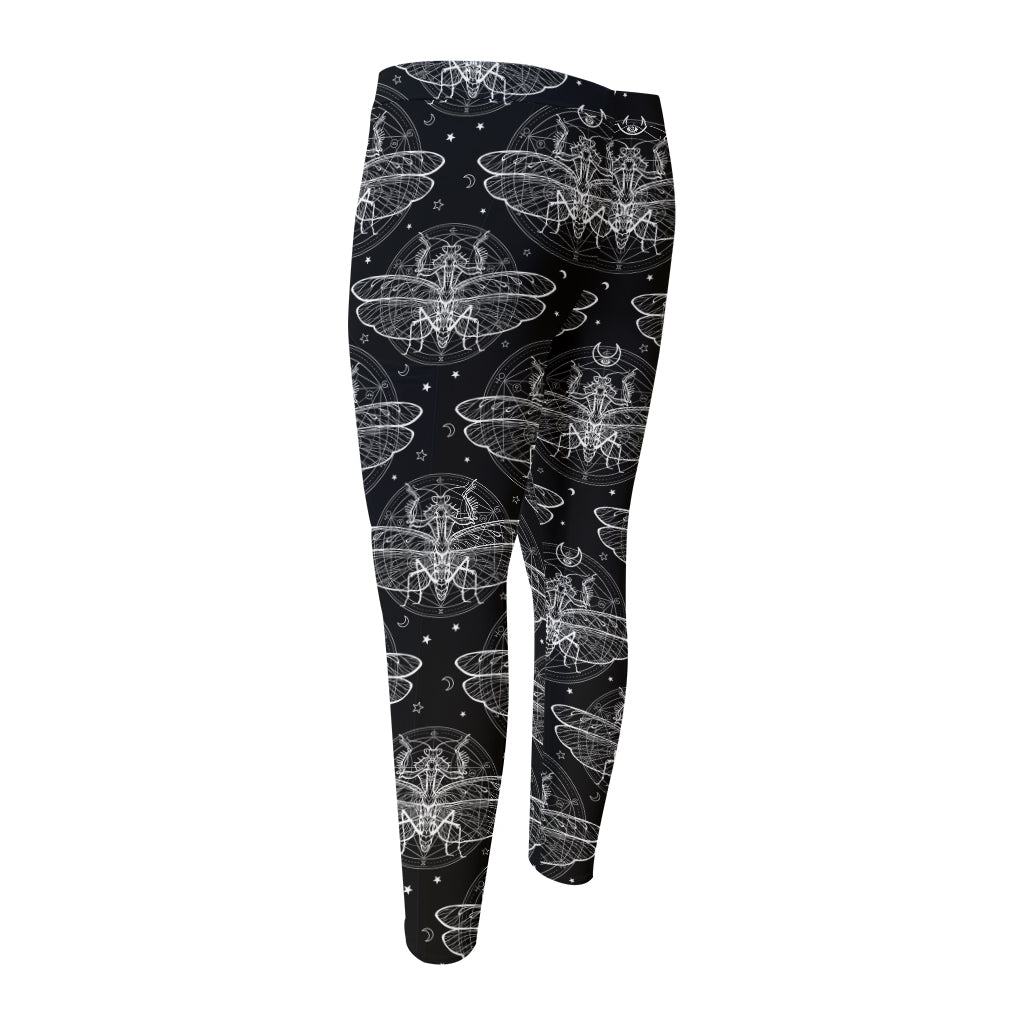 Mantis Spirit Animal Pattern Print Men's Compression Pants