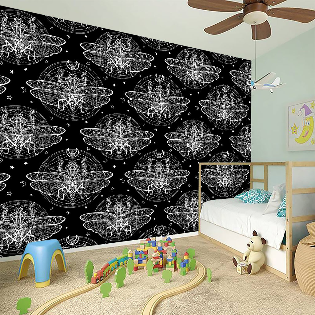 Mantis Spirit Animal Pattern Print Wall Sticker