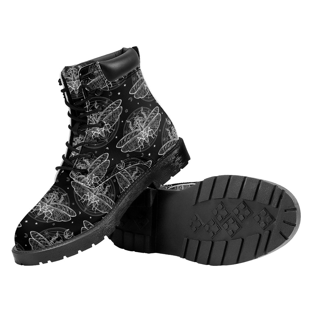 Mantis Spirit Animal Pattern Print Work Boots