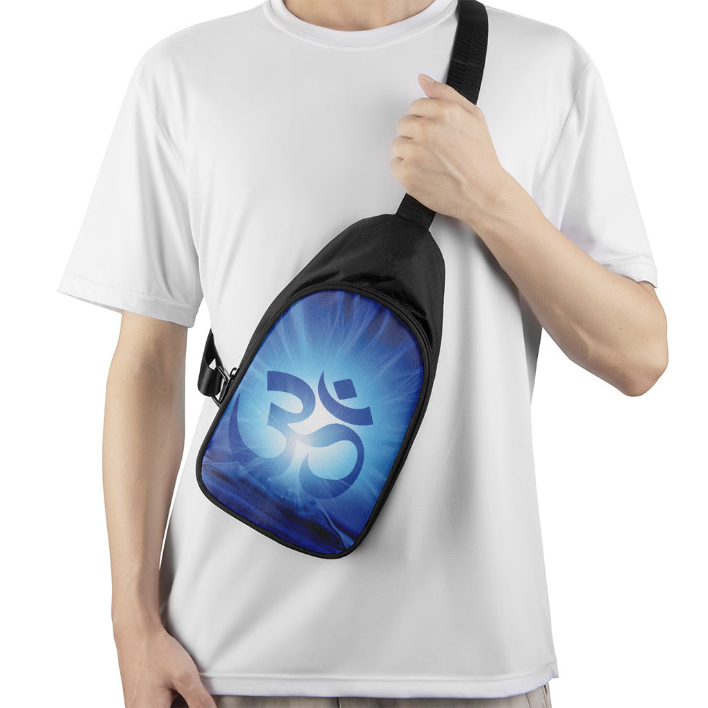 Mantra Om Print Chest Bag