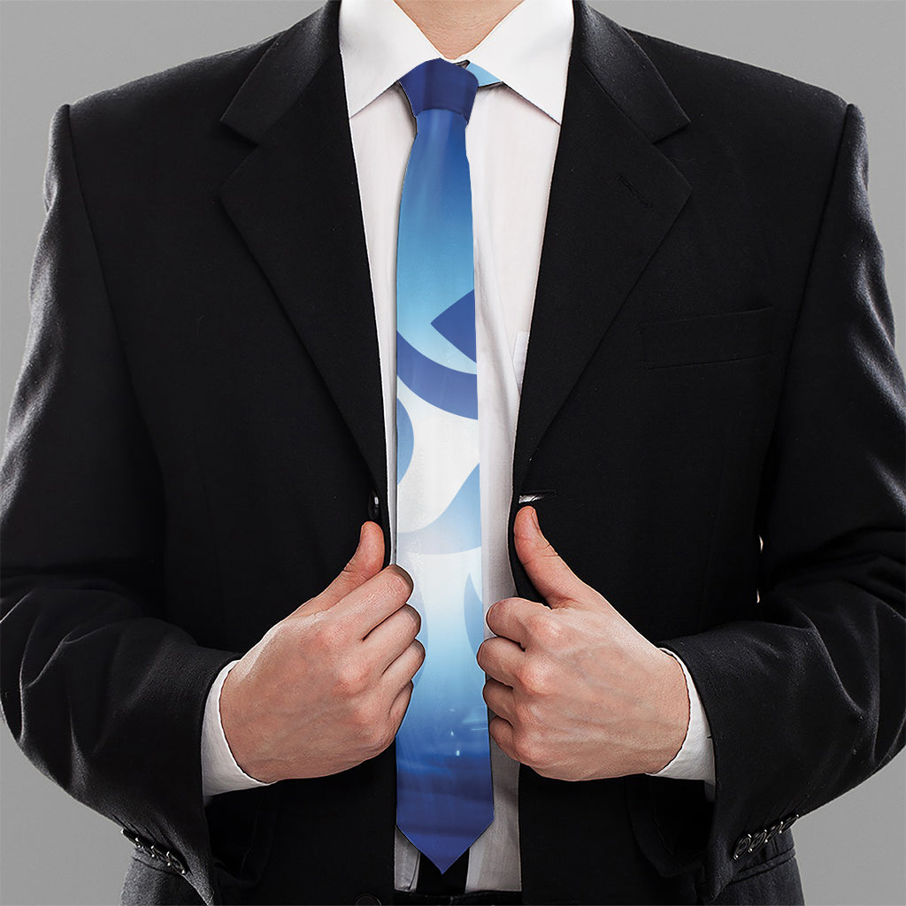 Mantra Om Print Necktie