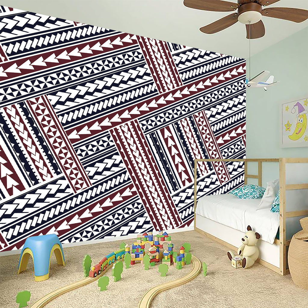 Maori Tribal Pattern Print Wall Sticker