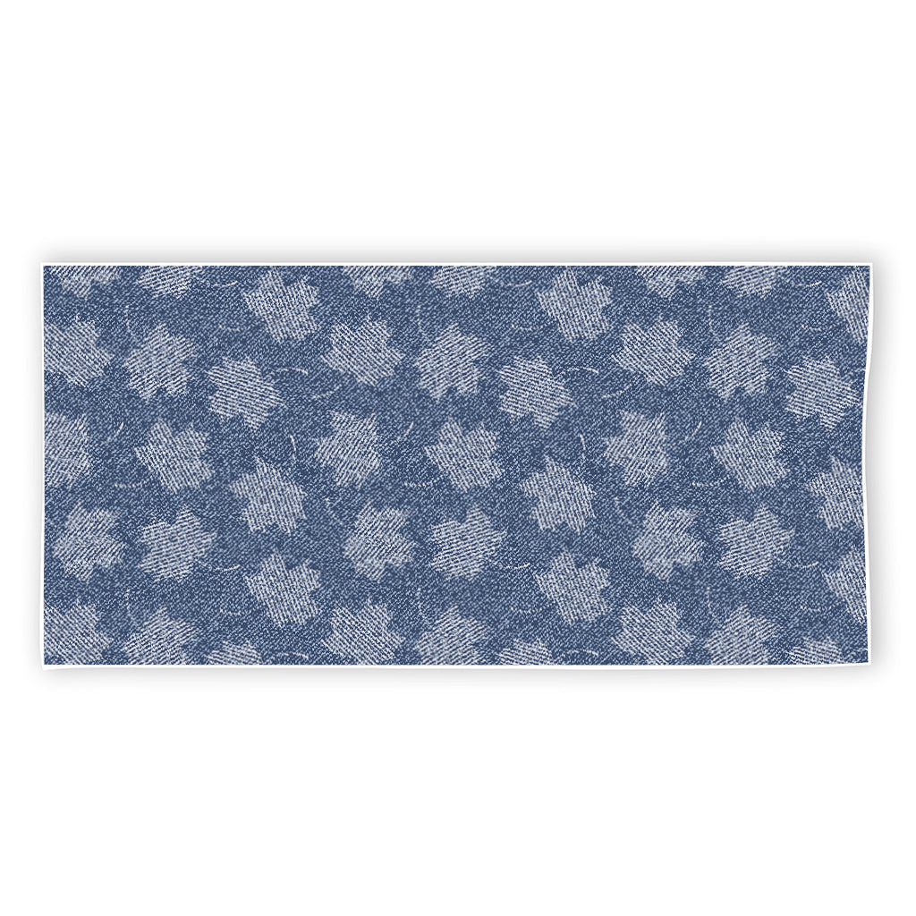 Maple Leaf Denim Jeans Pattern Print Beach Towel