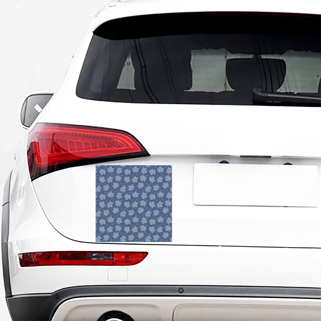 Maple Leaf Denim Jeans Pattern Print Car Sticker