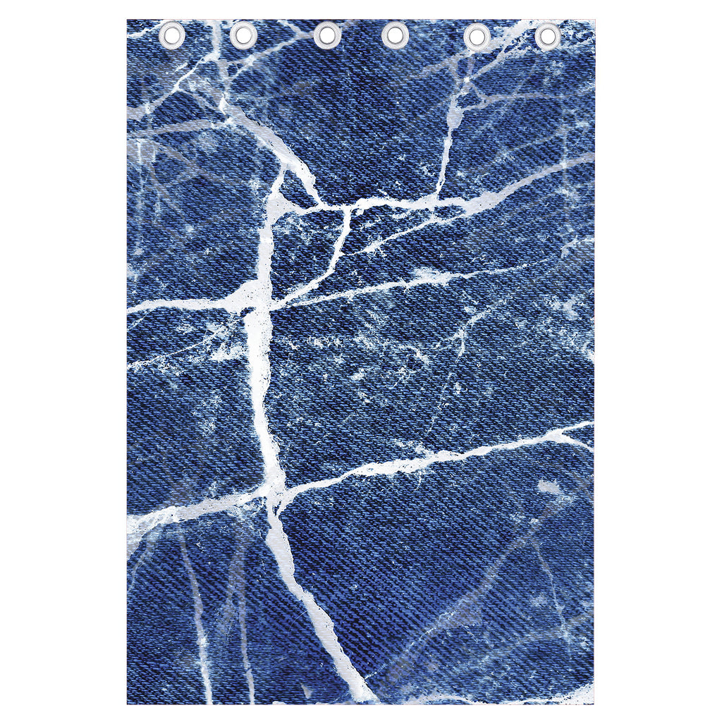 Marble Denim Jeans Pattern Print Curtain