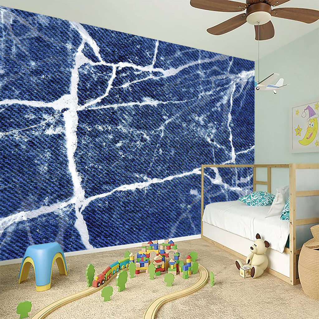 Marble Denim Jeans Pattern Print Wall Sticker