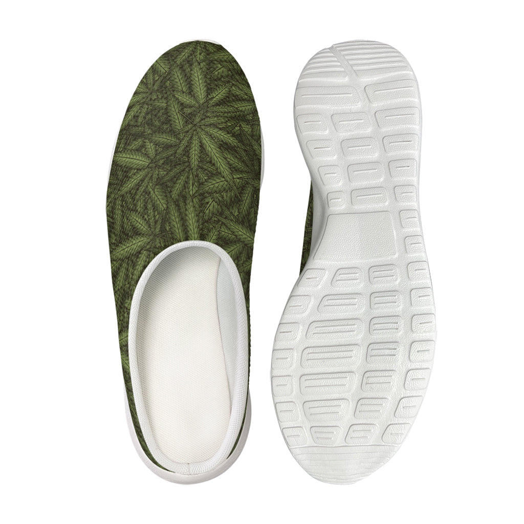 Marijuana Leaf Pattern Print Mesh Casual Shoes