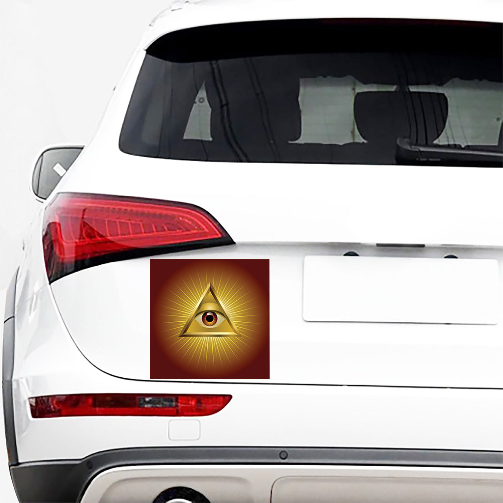 Masonic Eye Sight Print Car Sticker
