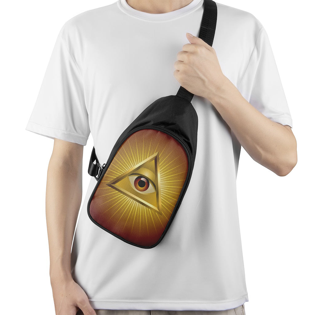 Masonic Eye Sight Print Chest Bag