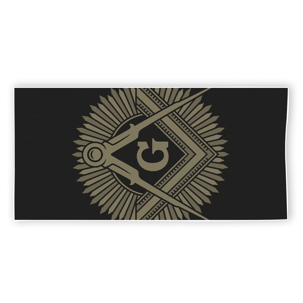 Masonic Freemasonry Print Beach Towel