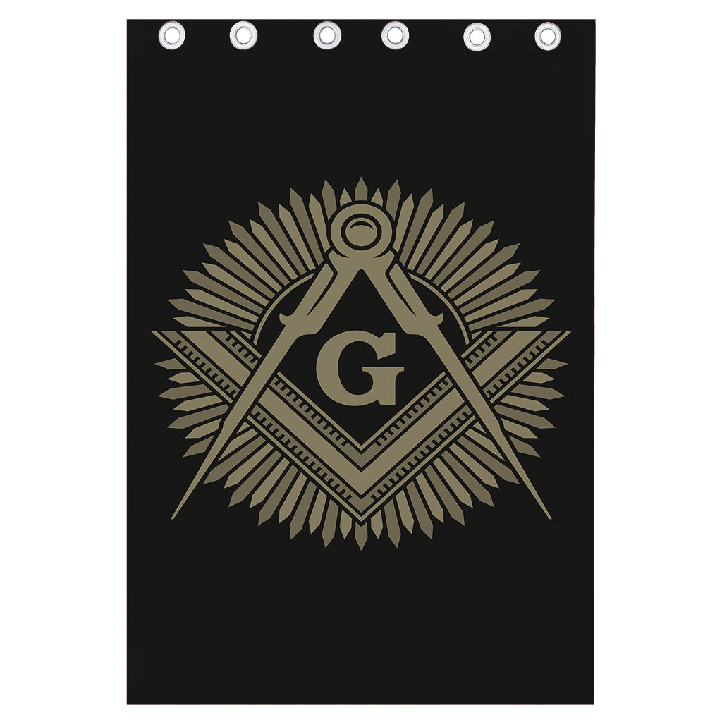 Masonic Freemasonry Print Curtain