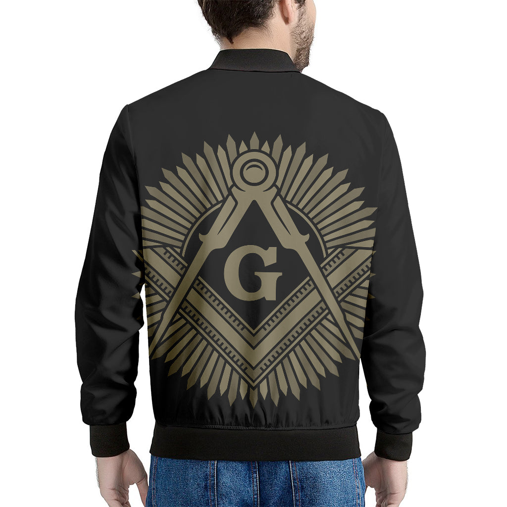 Masonic Freemasonry Print Men's Bomber Jacket