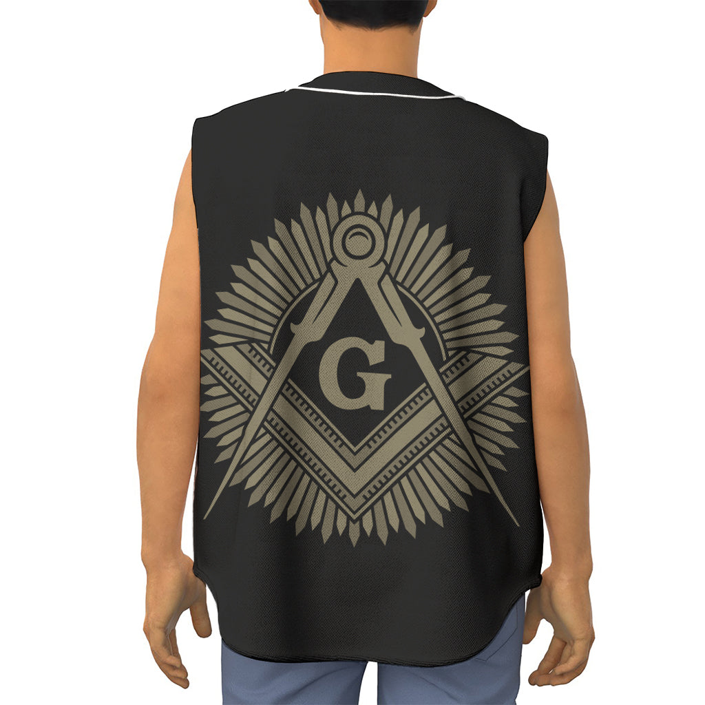 Masonic Freemasonry Print Sleeveless Baseball Jersey