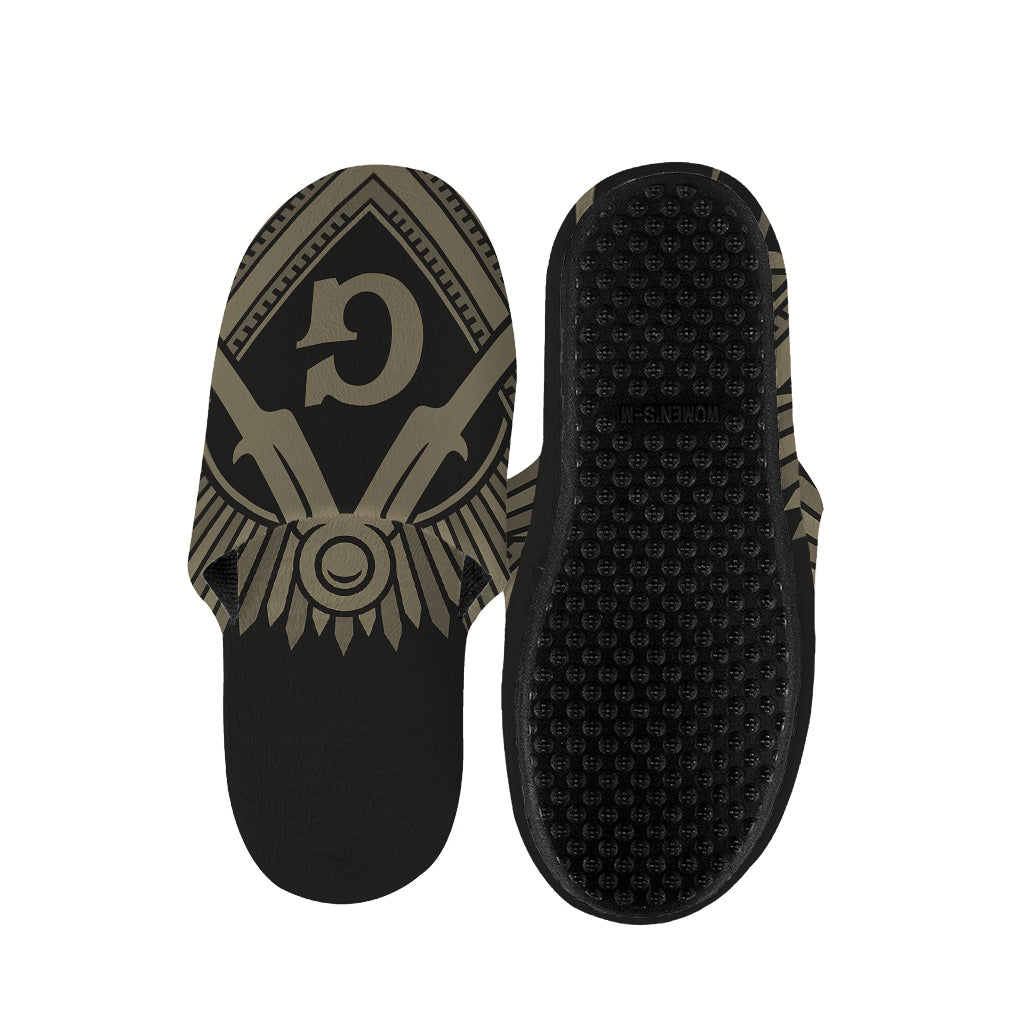 Masonic Freemasonry Print Slippers