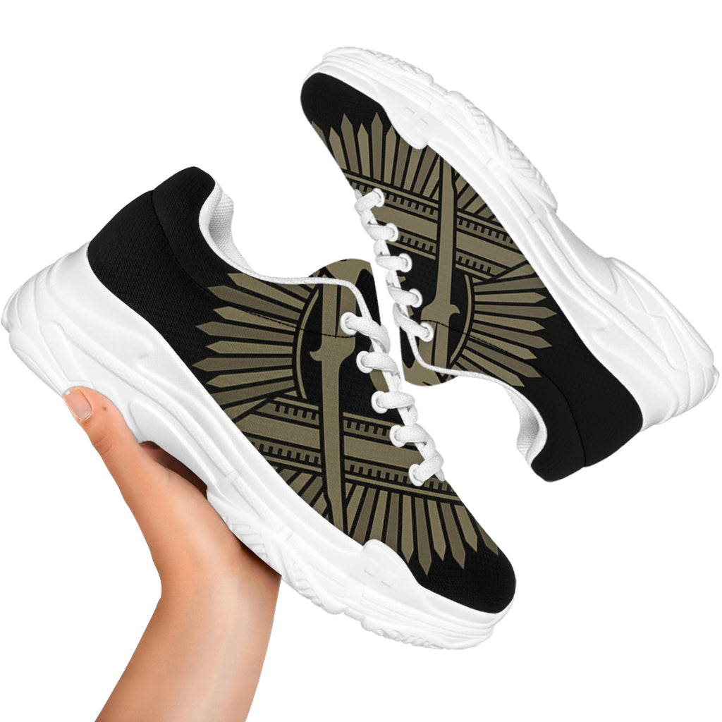 Masonic Freemasonry Print White Chunky Shoes
