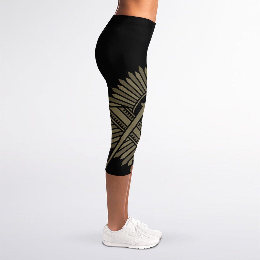 Masonic Freemasonry Print Women's Capri Leggings