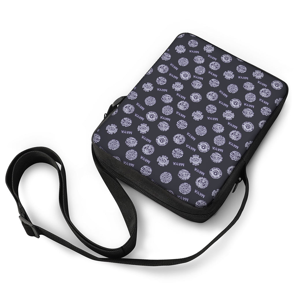 Maya Symbol Pattern Print Rectangular Crossbody Bag