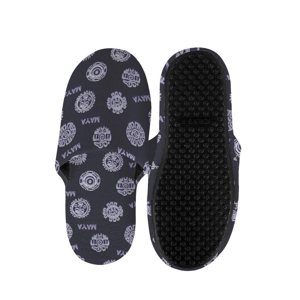 Maya Symbol Pattern Print Slippers