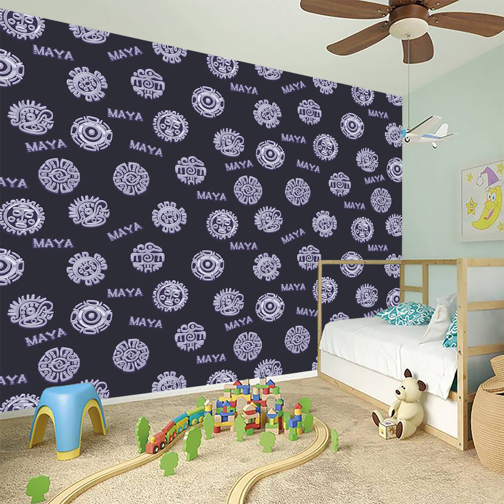 Maya Symbol Pattern Print Wall Sticker