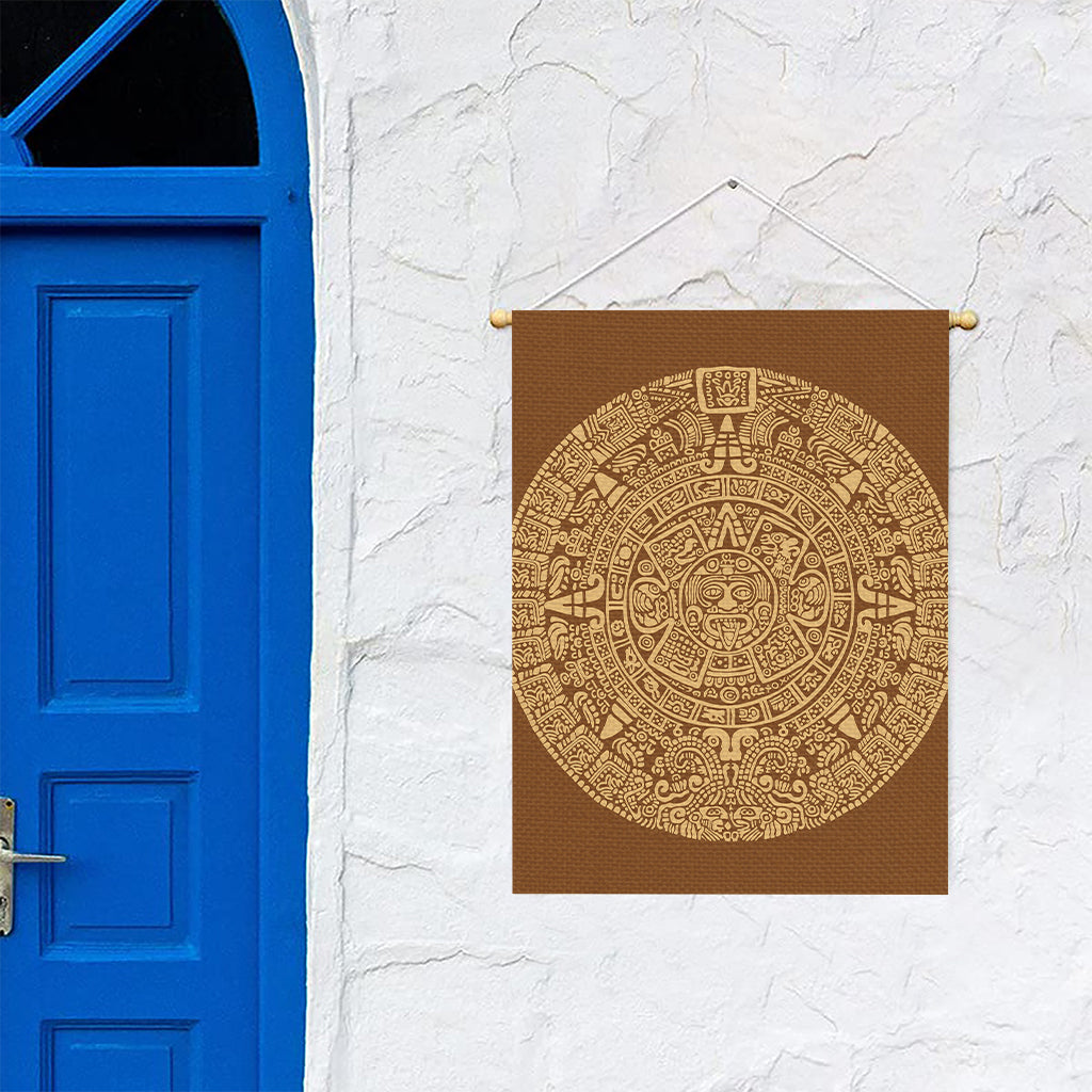 Mayan Calendar Print Garden Flag