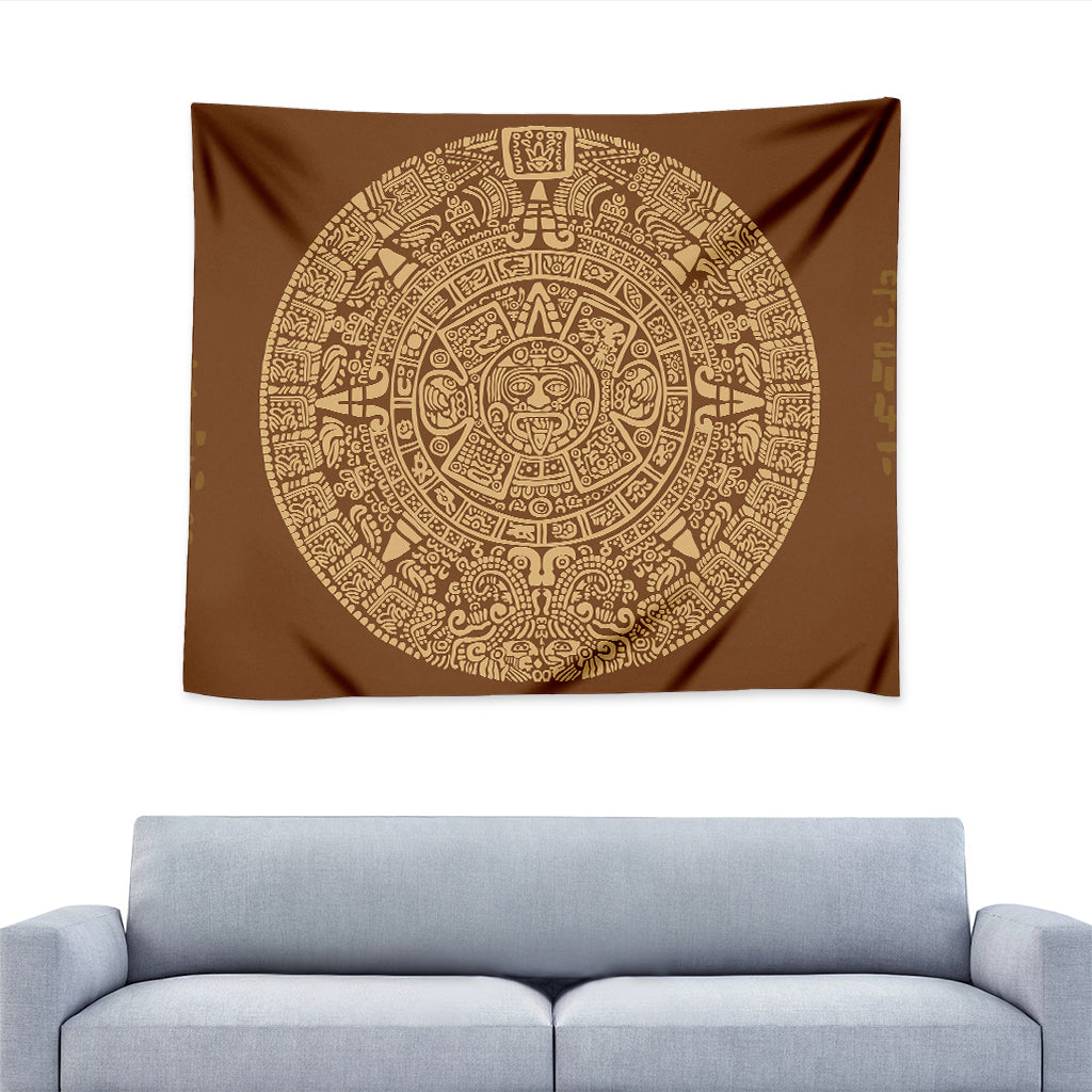 Mayan Calendar Print Tapestry