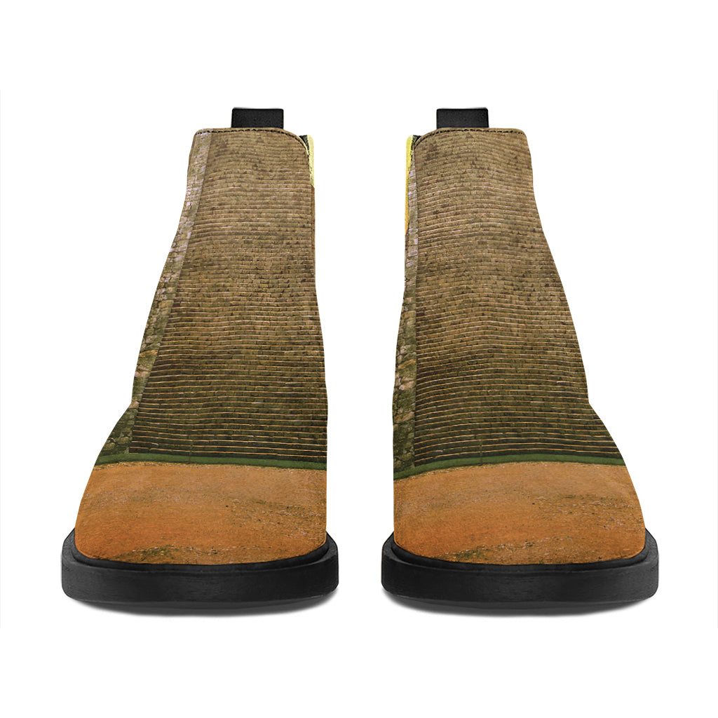 Mayan Civilization Print Flat Ankle Boots