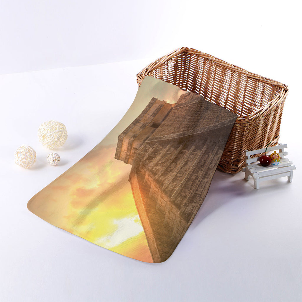 Mayan Pyramid Print Towel
