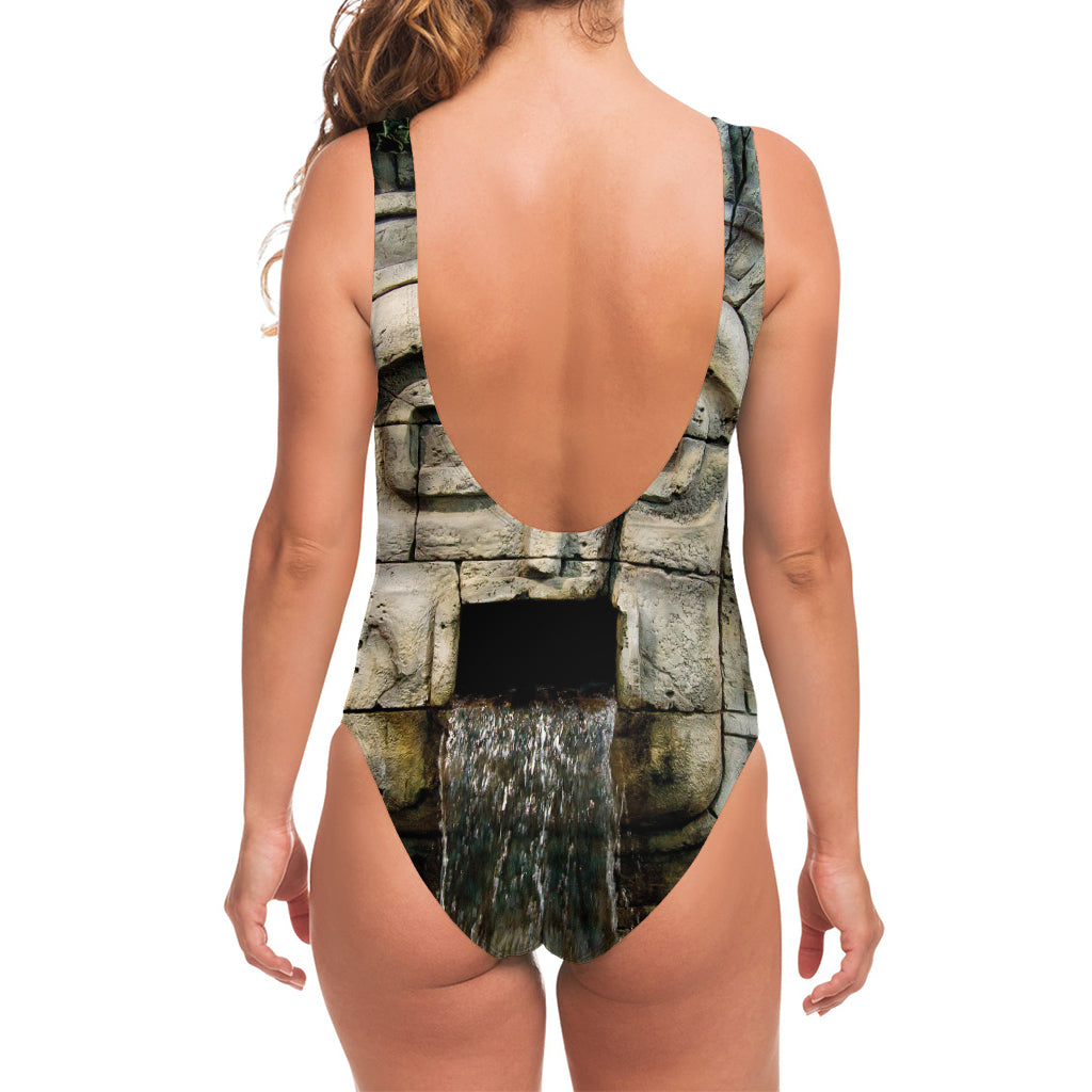 Mayan Stone Print One Piece Swimsuit