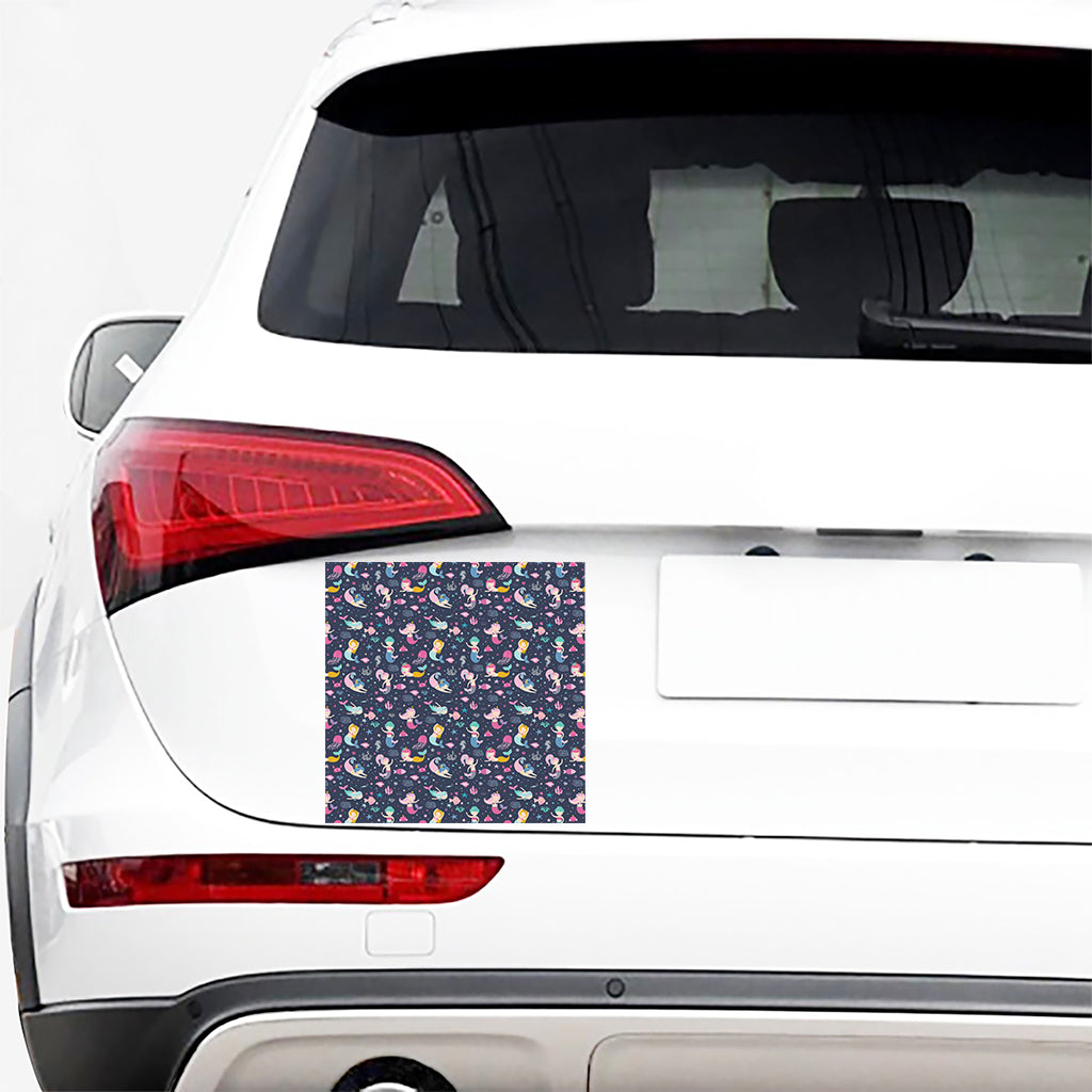 Mermaid Cartoon Pattern Print Car Sticker