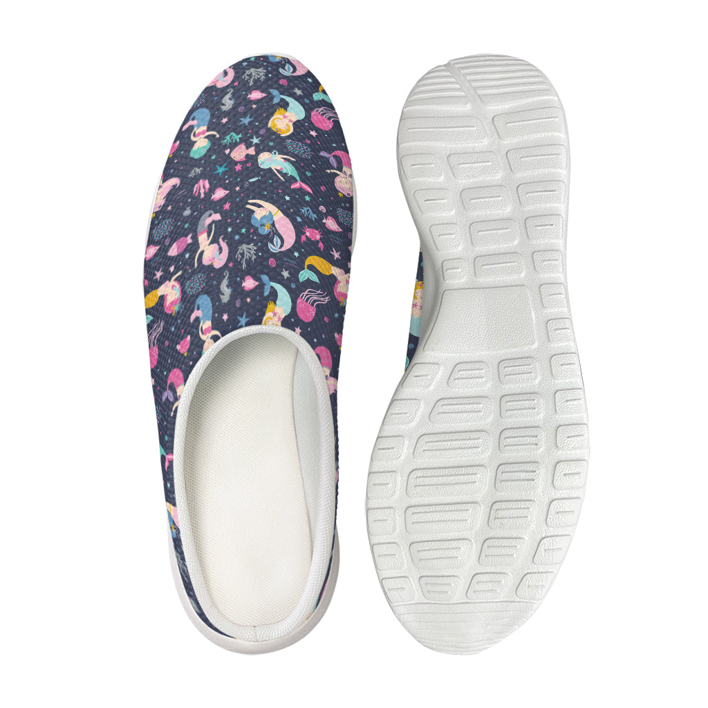 Mermaid Cartoon Pattern Print Mesh Casual Shoes