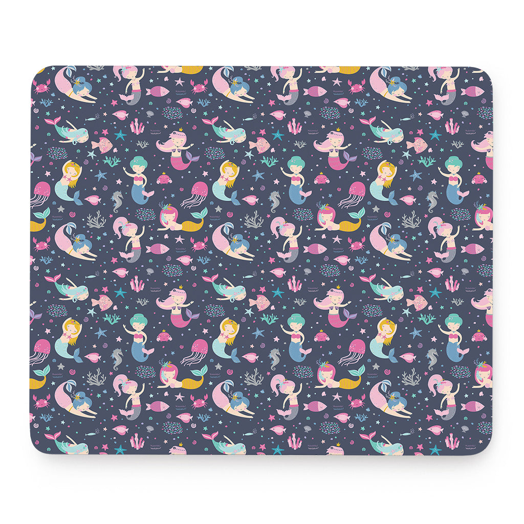 Mermaid Cartoon Pattern Print Mouse Pad