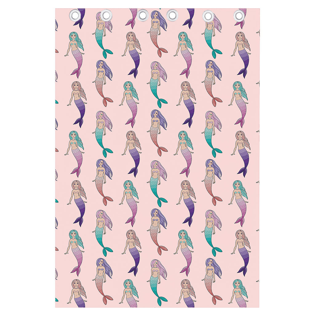 Mermaid Girls Pattern Print Curtain
