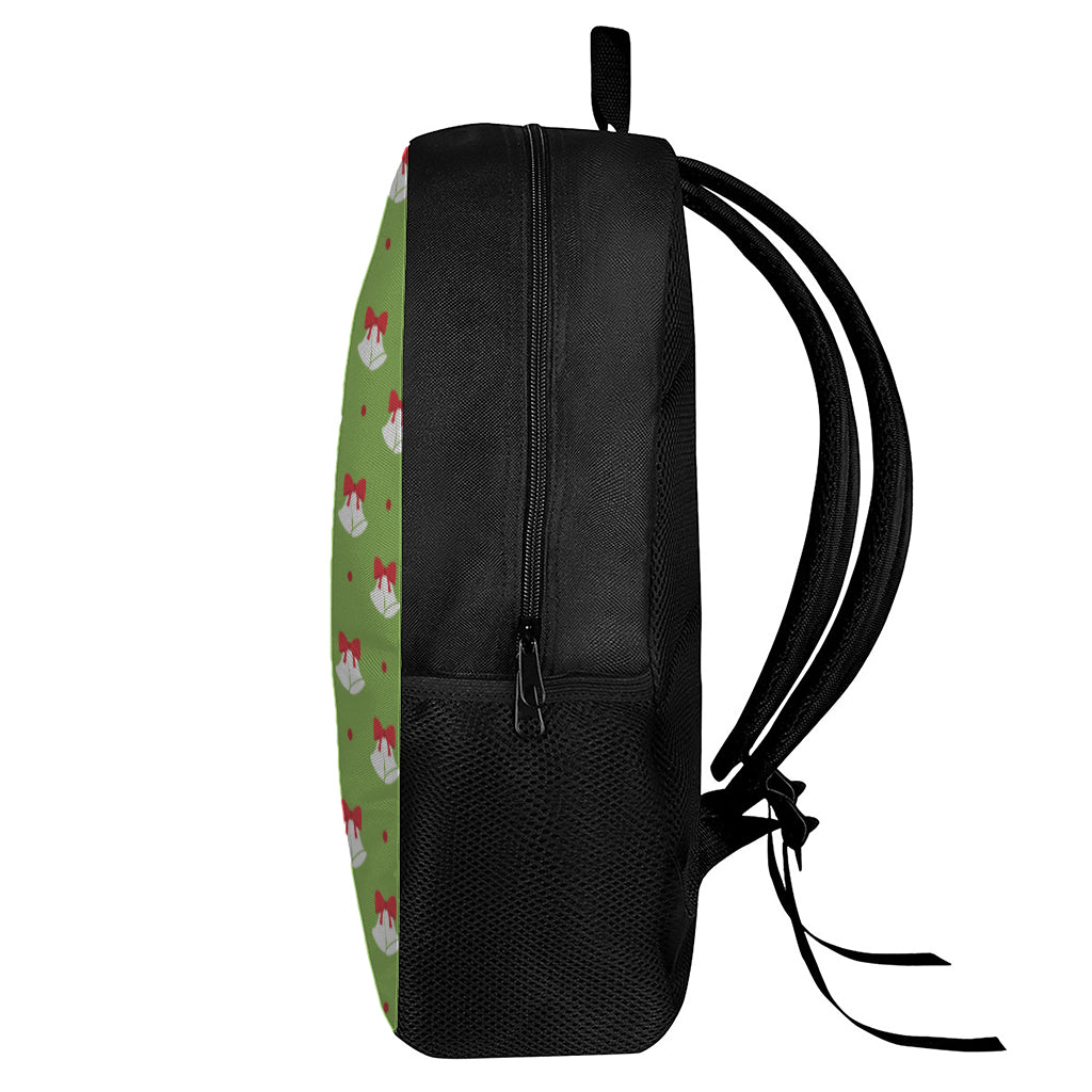 Merry Christmas Bells Pattern Print 17 Inch Backpack
