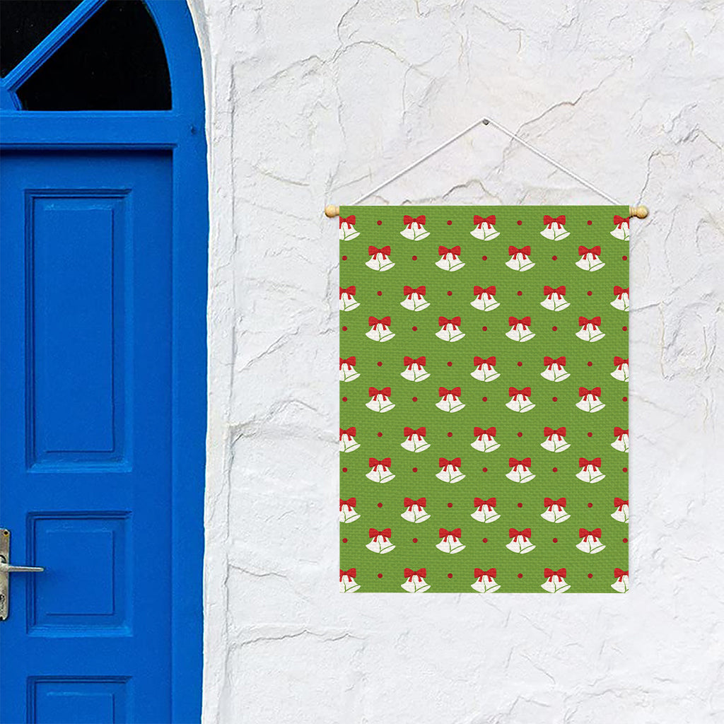 Merry Christmas Bells Pattern Print Garden Flag