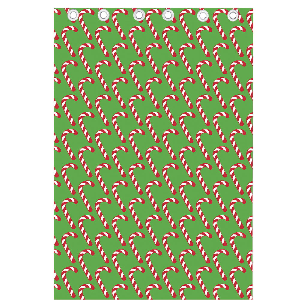 Merry Christmas Candy Cane Pattern Print Curtain
