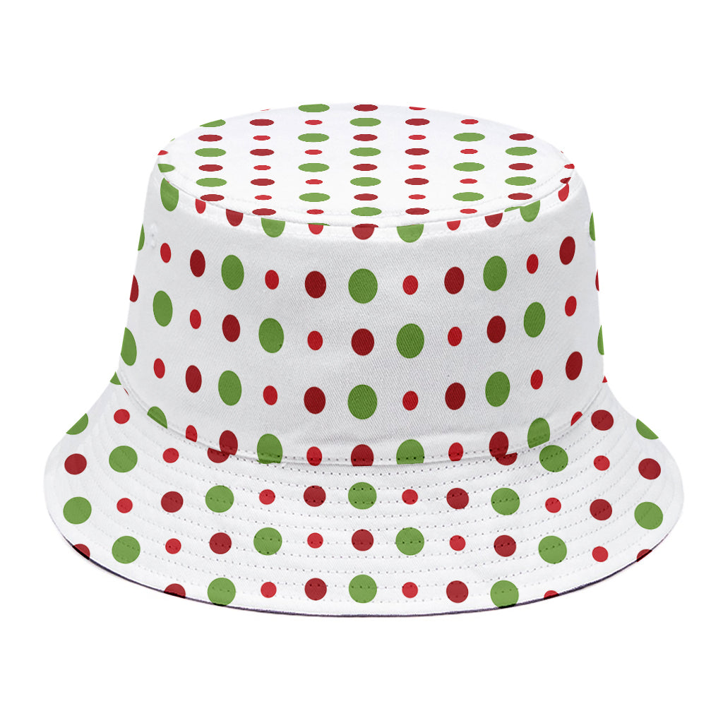 Merry Christmas Dots Pattern Print Bucket Hat