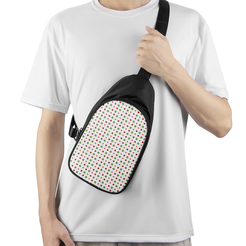 Merry Christmas Dots Pattern Print Chest Bag