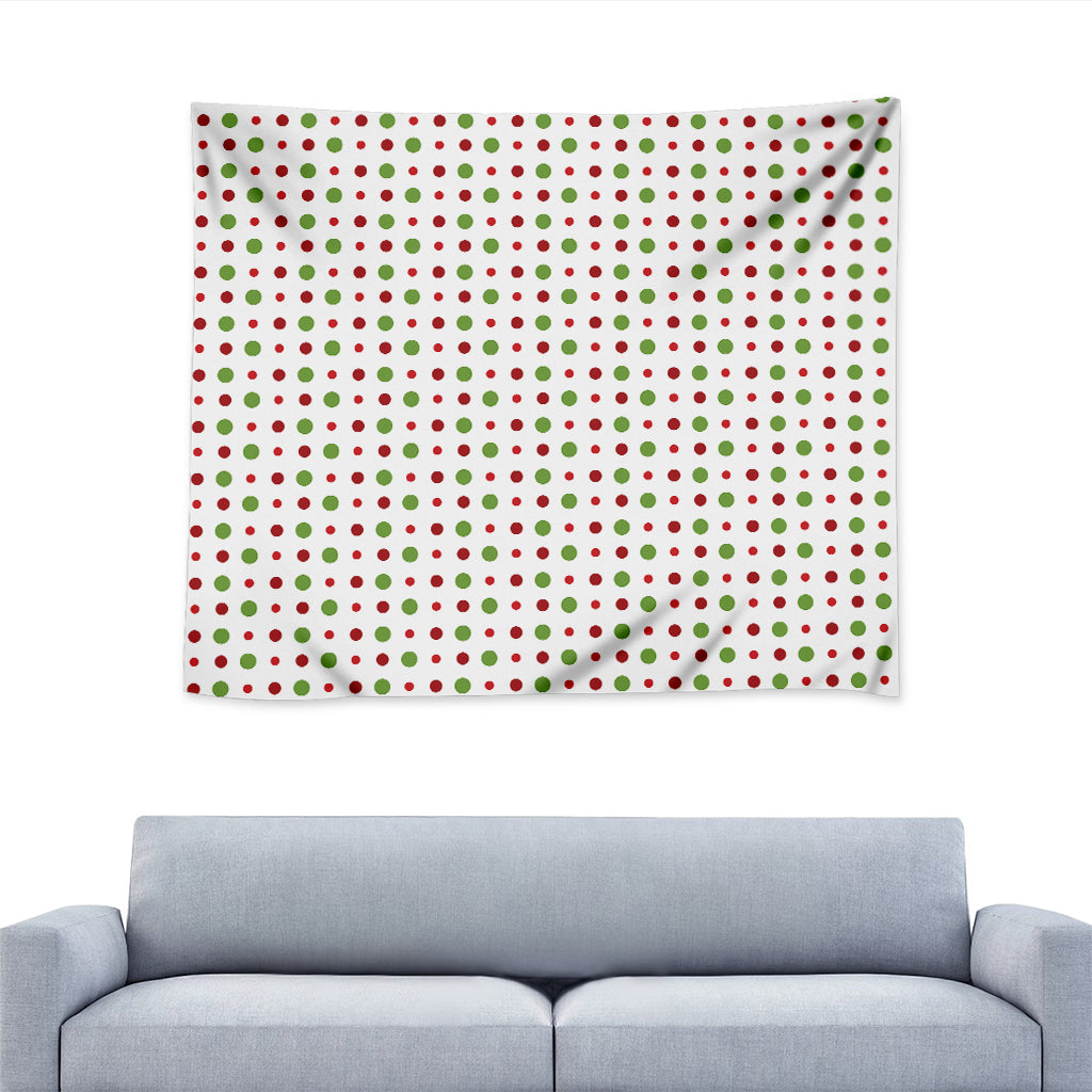 Merry Christmas Dots Pattern Print Tapestry