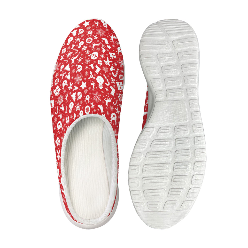 Merry Christmas Elements Pattern Print Mesh Casual Shoes