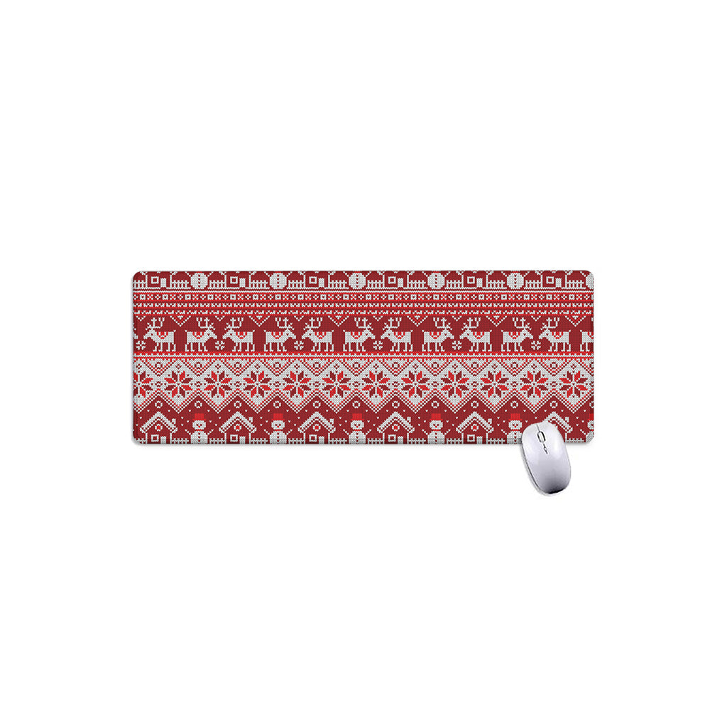Merry Christmas Knitted Pattern Print Extended Mouse Pad
