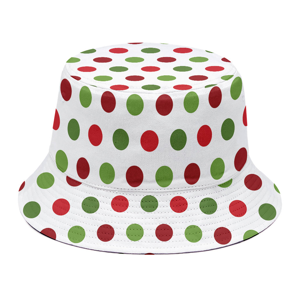 Merry Christmas Polka Dot Pattern Print Bucket Hat