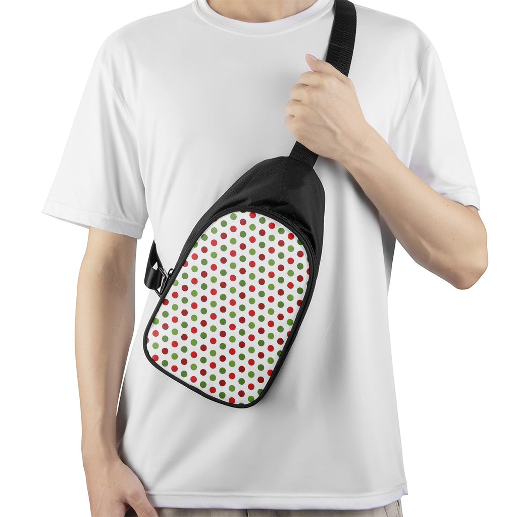 Merry Christmas Polka Dot Pattern Print Chest Bag