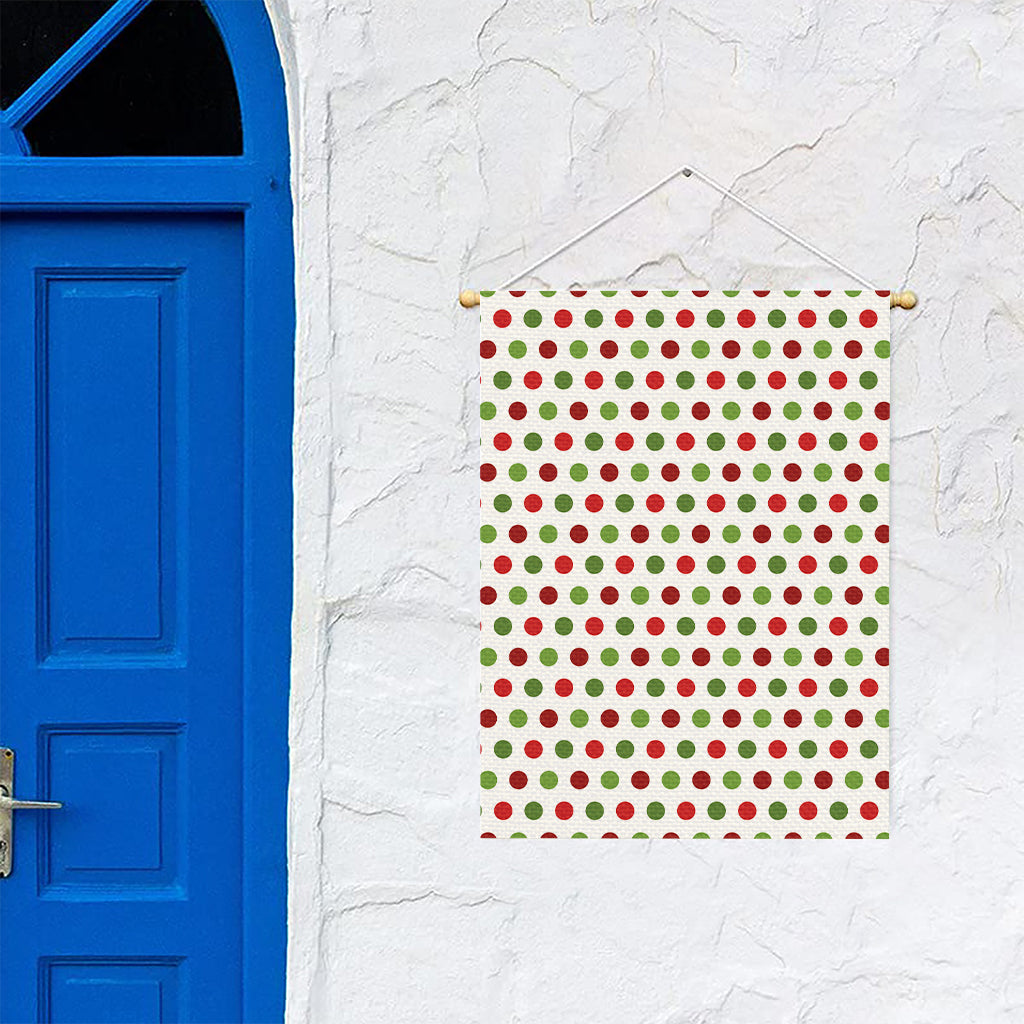 Merry Christmas Polka Dot Pattern Print Garden Flag