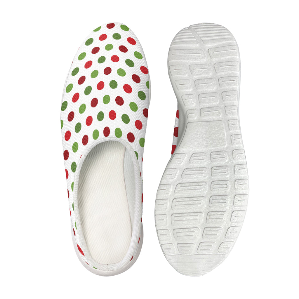 Merry Christmas Polka Dot Pattern Print Mesh Casual Shoes