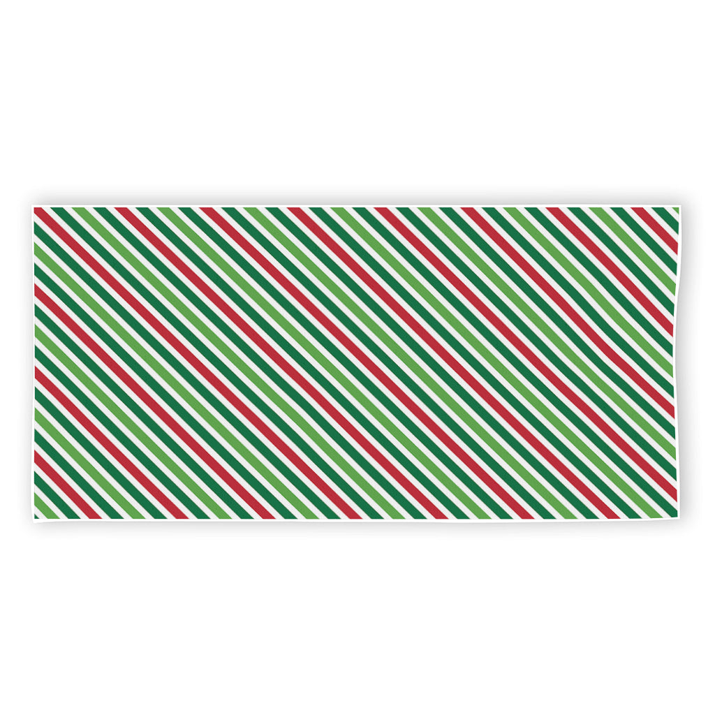 Merry Christmas Stripes Pattern Print Beach Towel